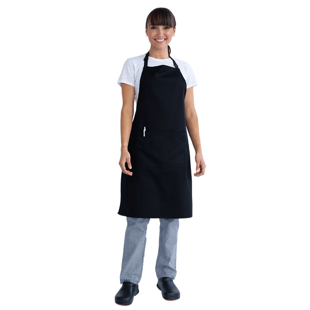 Chef Bib Apron With Pocket Black - TEM IMPORTS™