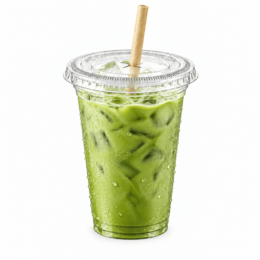 Clear PET 95mm Flat Lid X Slot Hole - Fits PET Cups - TEM IMPORTS™