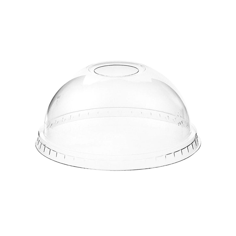 Clear PET (D/90mm) Dome Lids Die - Cut Hole - TEM IMPORTS™