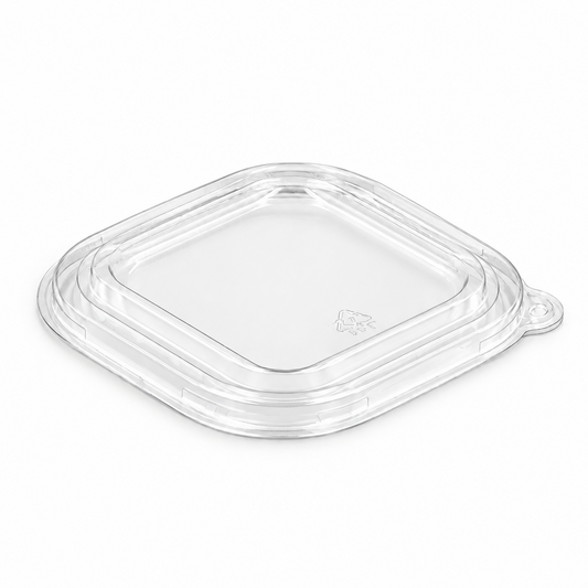 PET Lid for Natural Sugarcane Square 280mL (Carton of 400)