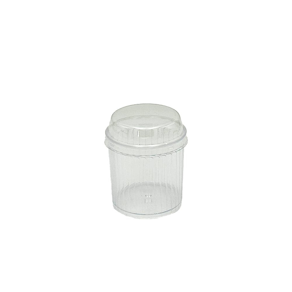 Clear PET Lid To Suit 150mL Round Cylinder Rib Cup - TEM IMPORTS™