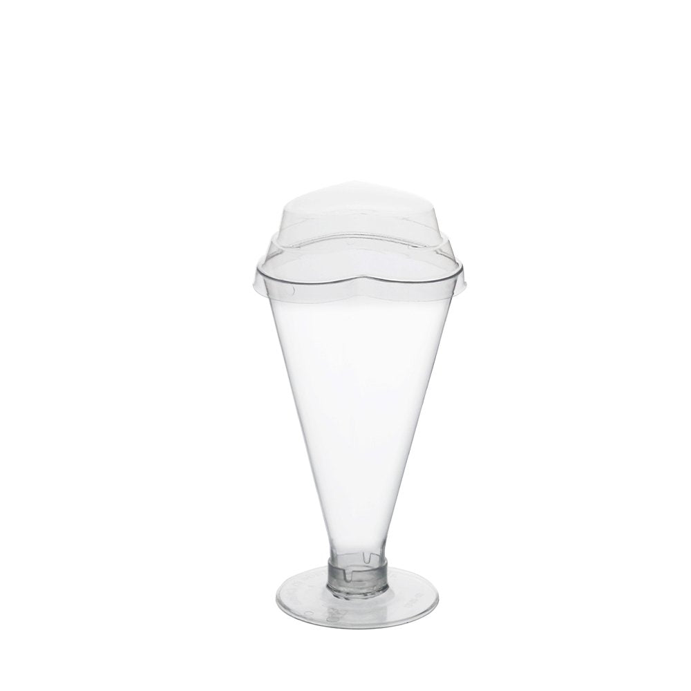 Clear PET Lid To Suit 170mL Pedestal Heart Shape Base - TEM IMPORTS™