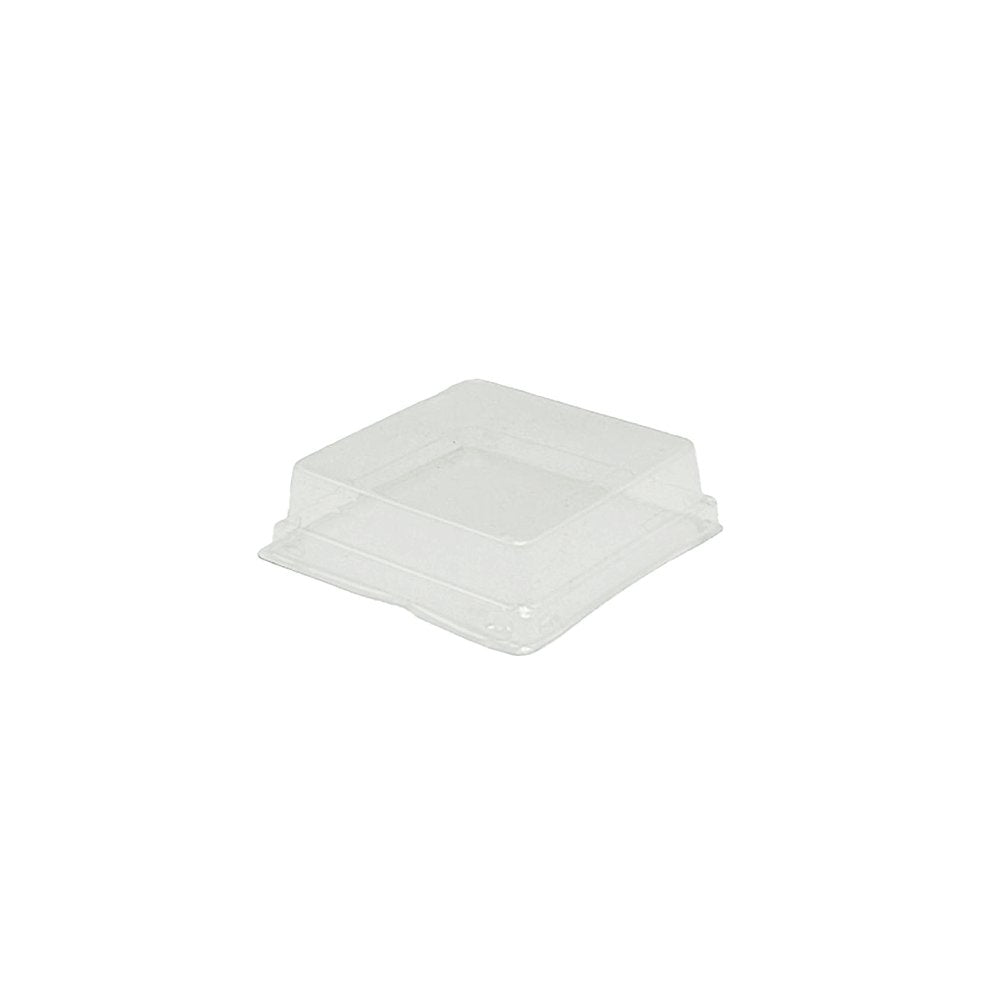 Clear PET Lid To Suit 200mL & 140mL Square Dessert Cup - TEM IMPORTS™