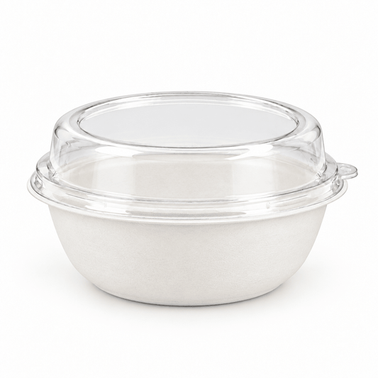 Clear PET Top Hat Lid for 950mL Sugarcane Bowls (Carton of 400) - TEM IMPORTS™