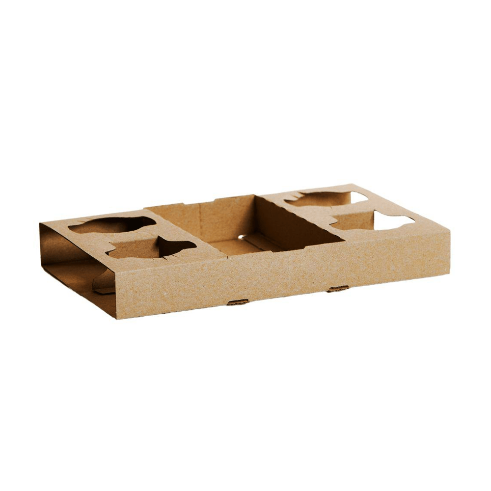 Corrugated 2 & 4 Cup Drink Holder Tray (Perforated) - 100/CTN - TEM IMPORTS™