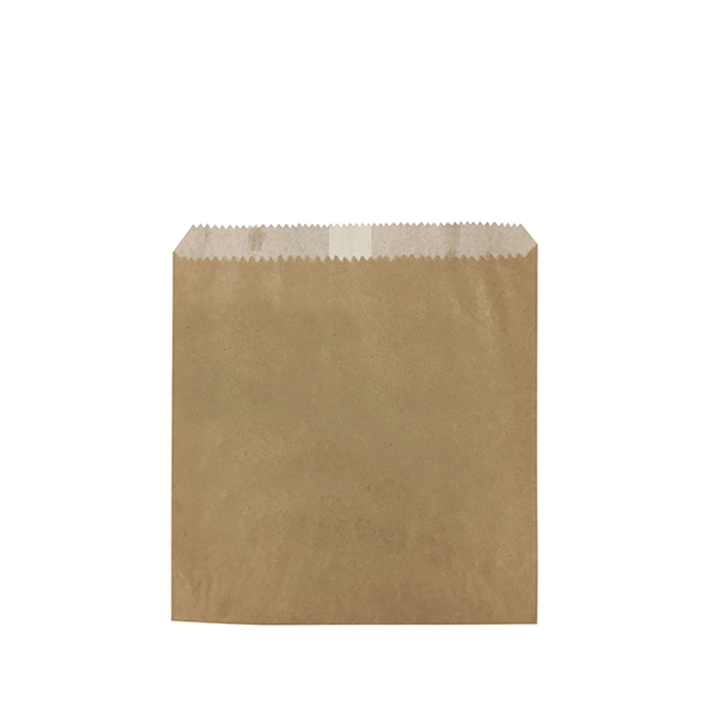 Double Lined Grease Proof 1 Square Brown Paper Bag - 500/PK - TEM IMPORTS™