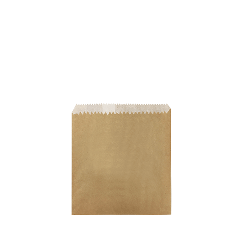 Double Lined Grease Proof 1/2 Square Brown Paper Bag - 500/PK - TEM IMPORTS™