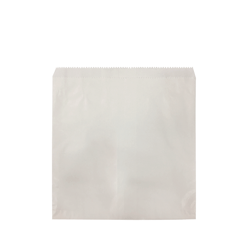 Double Lined Grease Proof 2 Square White Paper Bag - 500/PK - TEM IMPORTS™