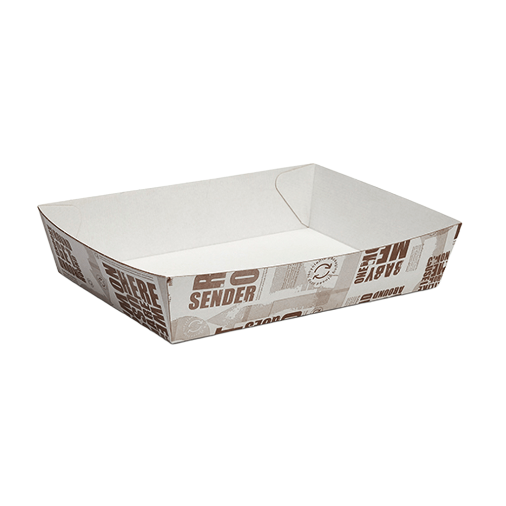 Enviro Range Newspaper Print Design Open Tray 5 - 100/CTN - TEM IMPORTS™