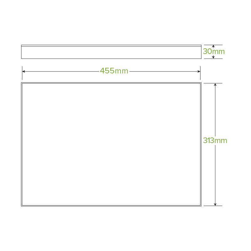 Extra Large BioBoard Catering Tray No Window Lid - 50pcs/Ctn - TEM IMPORTS™