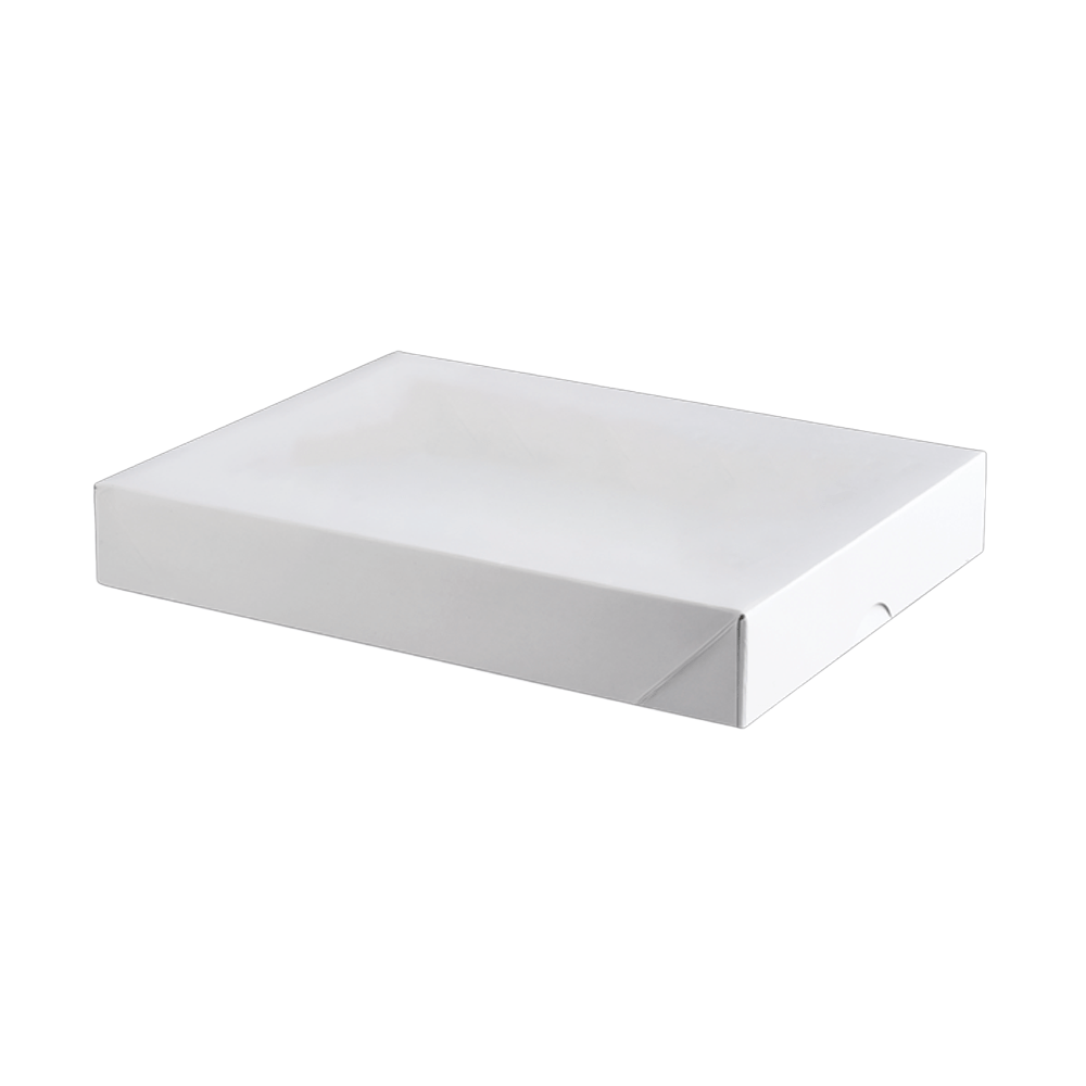 Flat Long Patisserie White Windowless Box - TEM IMPORTS™