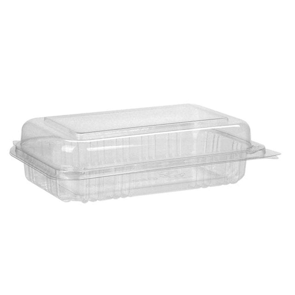 Freshview Clear Rectangular Super Salad Pack Hinged Lid - 250/CTN