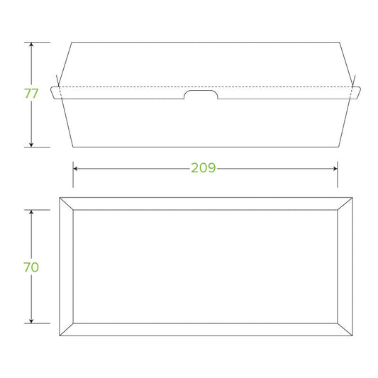 Hot Dog BioBoard Kraft Box - 400pcs/Ctn - TEM IMPORTS™