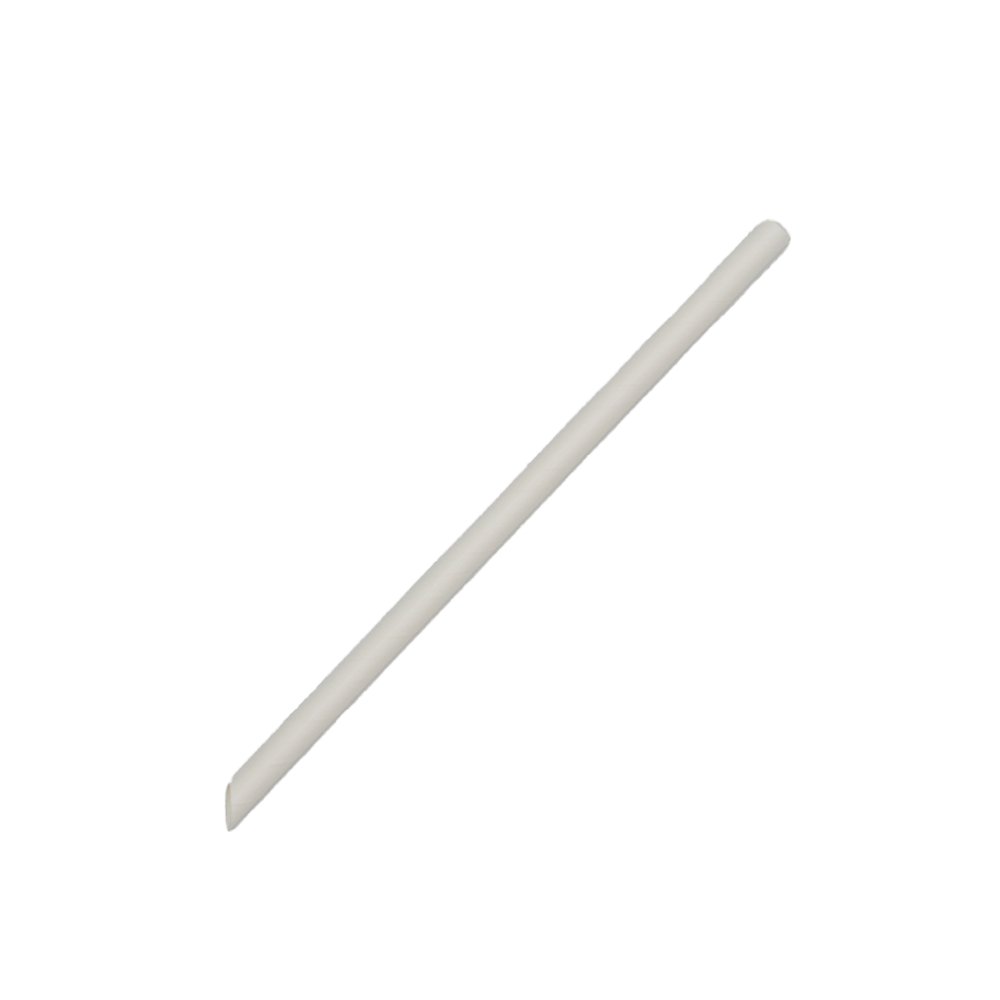 Individually Wrap 8mm Slant Cut Paper Straw White - TEM IMPORTS™