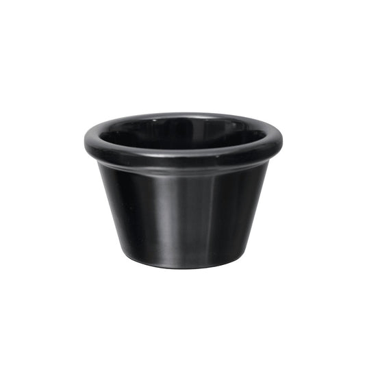 Black Smooth Melamine Ramekin 50mL - 24/Pack