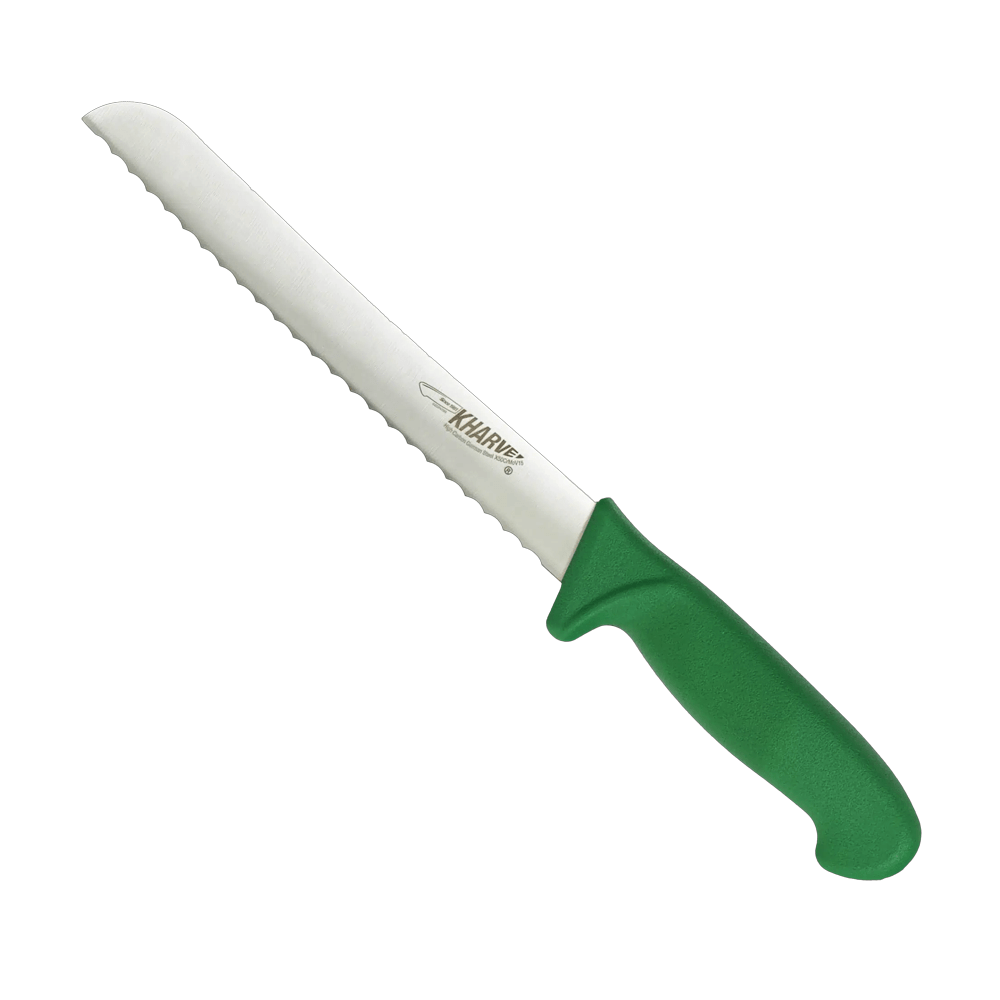 KH Kharve® Bread Knife Serrated Green 20cm - TEM IMPORTS™