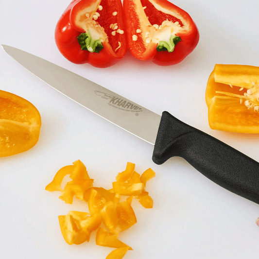 KH Kharve® Utility Knife Black 15cm - TEM IMPORTS™