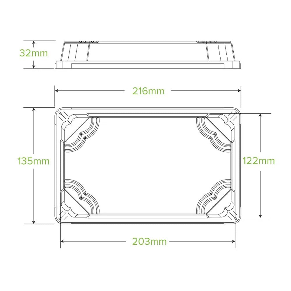 Large Clear PET Sushi Tray Lid - 600/CTN - TEM IMPORTS™