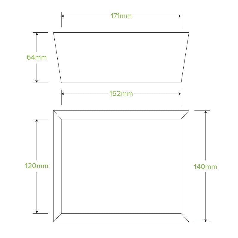 Medium BioBoard Lunch Box - 200pcs/Ctn - TEM IMPORTS™