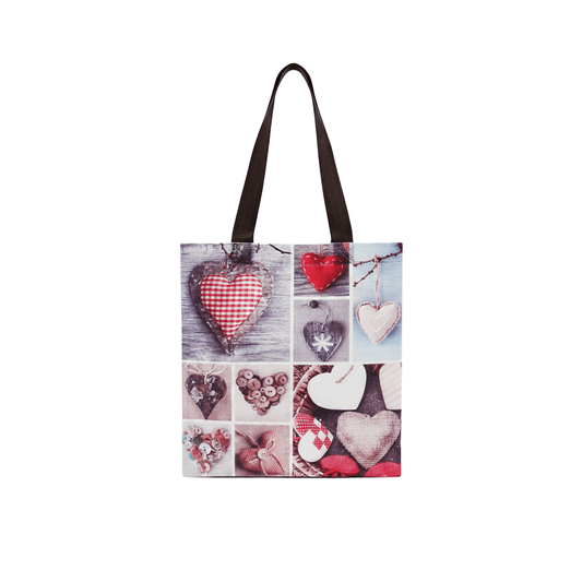 Medium PP Printed Love & Hearts Non - Woven Bag - Pack of 10 - TEM IMPORTS™