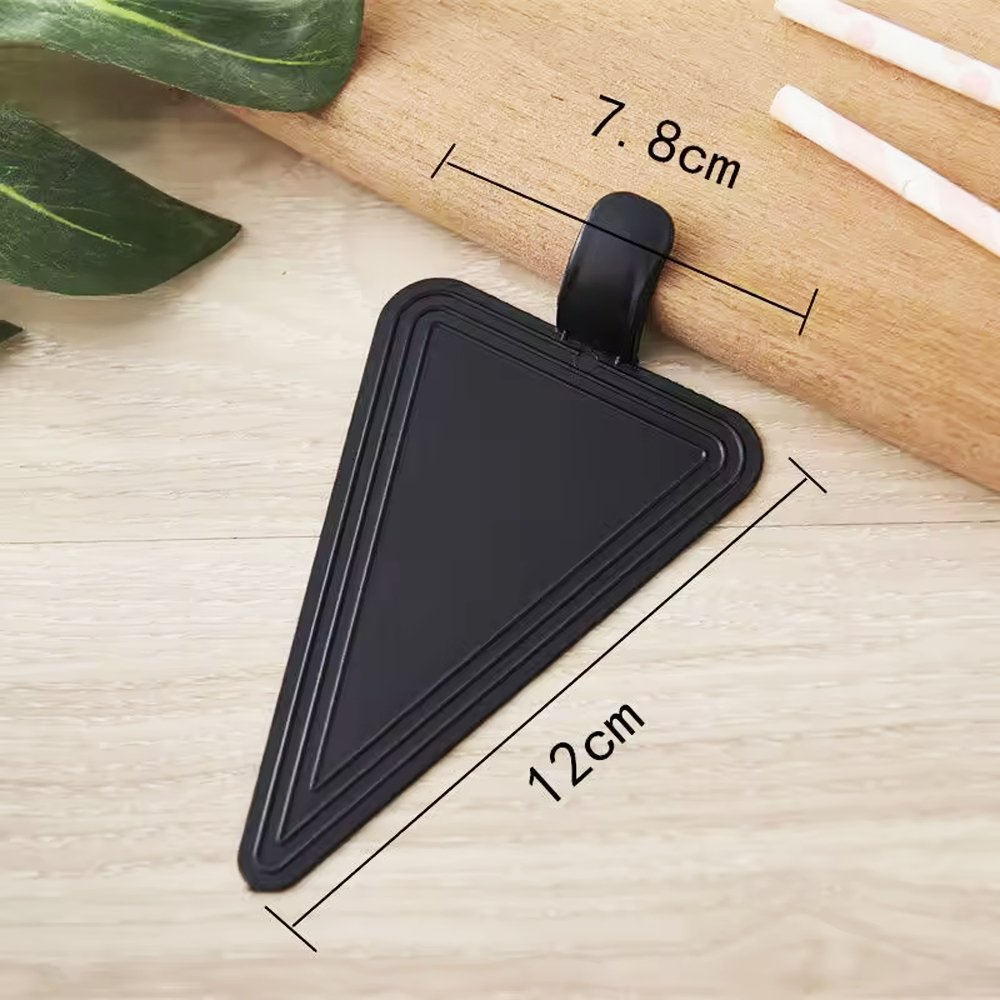 Mini Reusable Black Acrylic Triangle Cake Board - TEM IMPORTS™