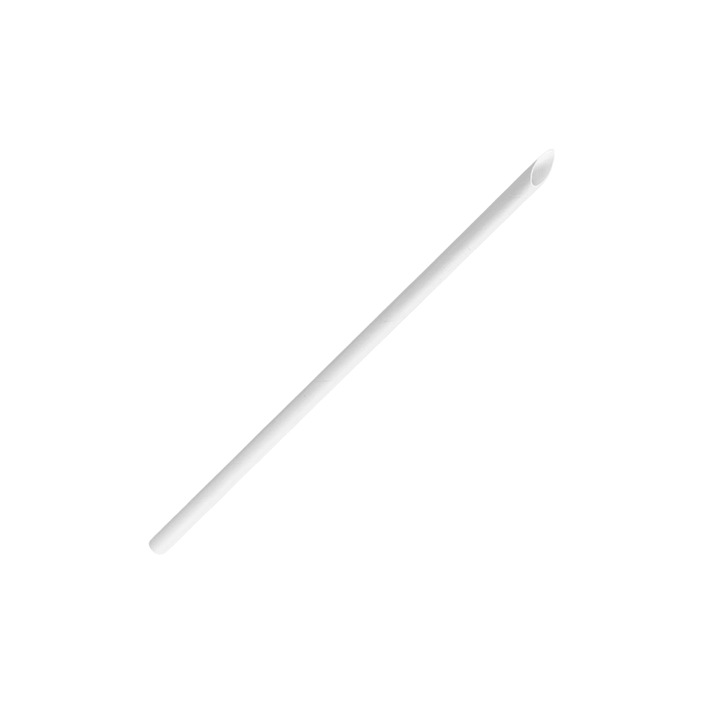 Paper Straw 6mm Regular White Slant Cut - TEM IMPORTS™