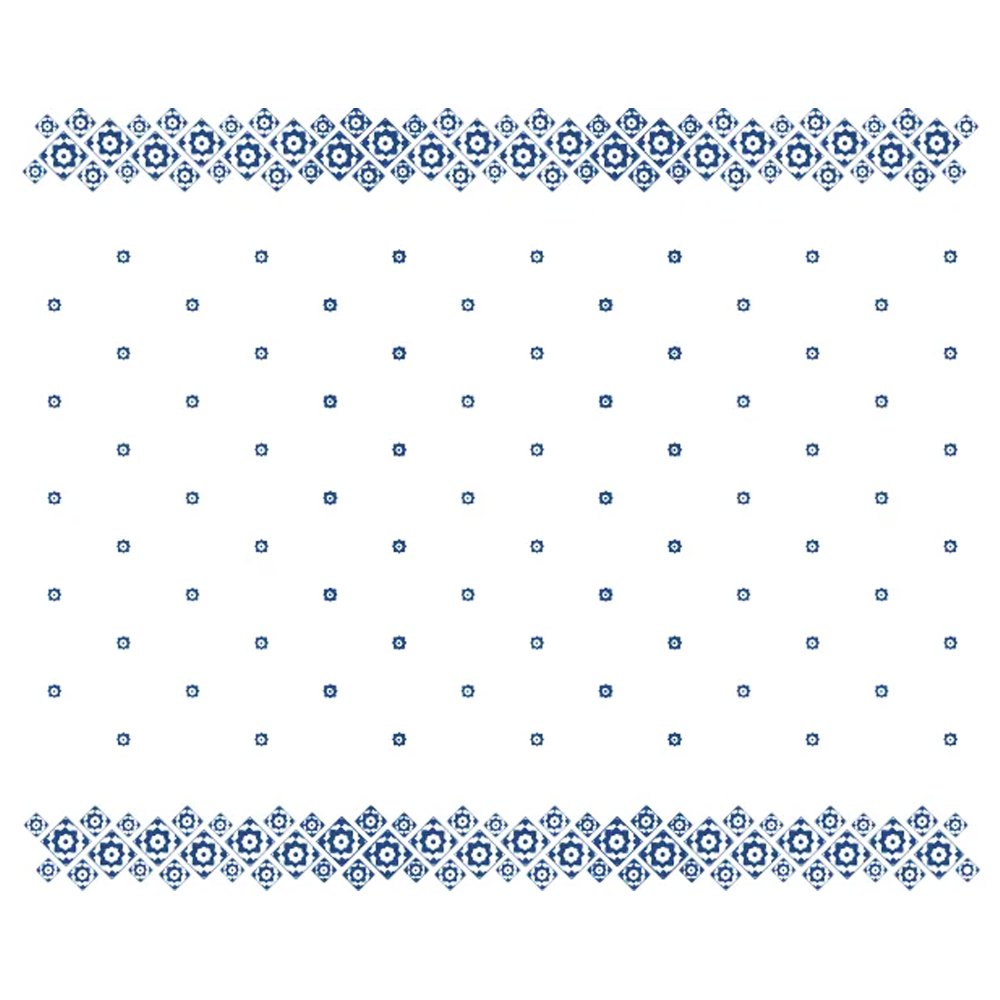 Parego® Table Cover / Tablecloths Roll 30 metres - Blue Tile Pattern - TEM IMPORTS™