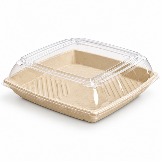 PET Lid To Suit Sugarcane Catering Tray - Large - TEM IMPORTS™