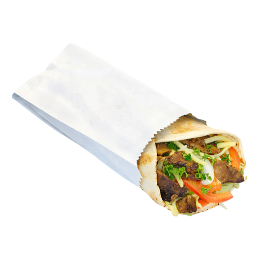 Plain White Foil Kebab Bag - Pack of 500 - TEM IMPORTS™