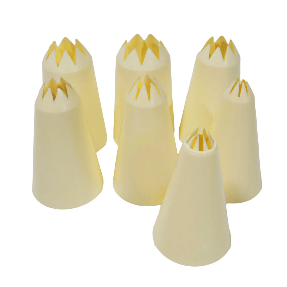 Plastic Piping Nozzle Set Star 7 Pack - Various Size - TEM IMPORTS™