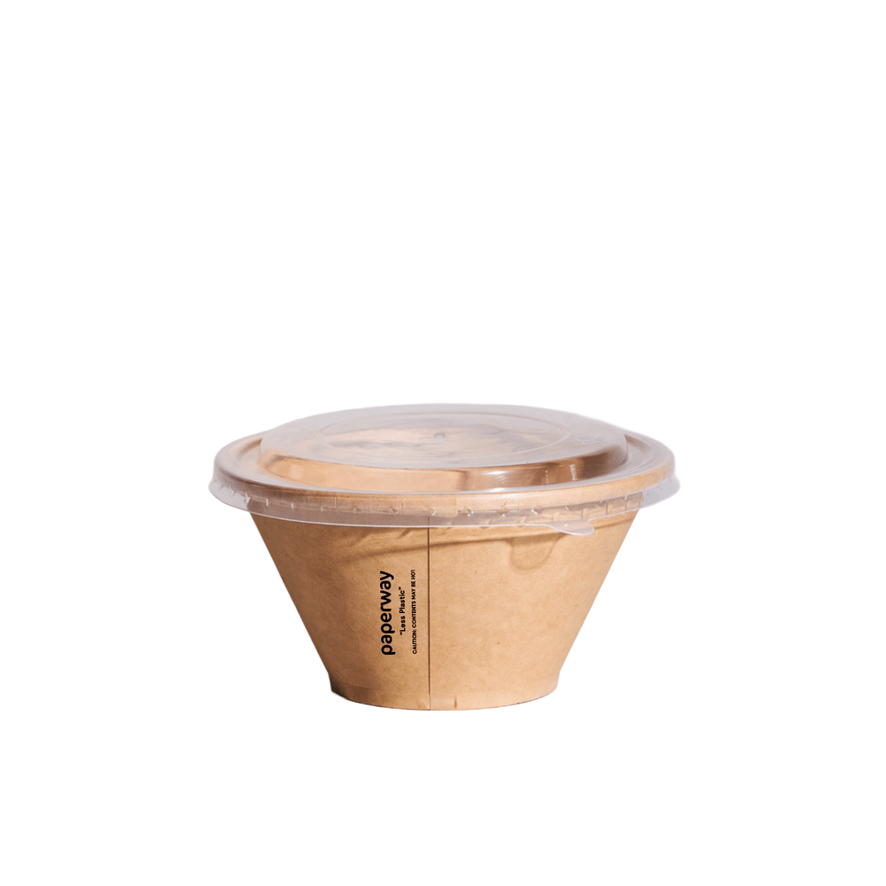 PP Flat Lid To Suit Paperway™ Deluxa 700mL Bowl - TEM IMPORTS™