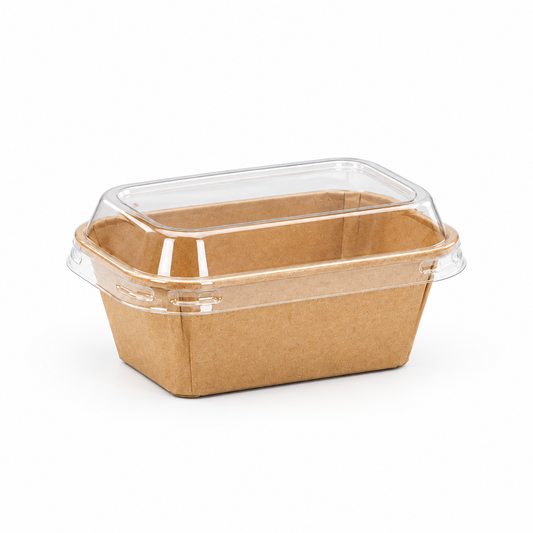 Rectangular Clear PET Lid To Suit Paper Liner Cases - TEM IMPORTS™