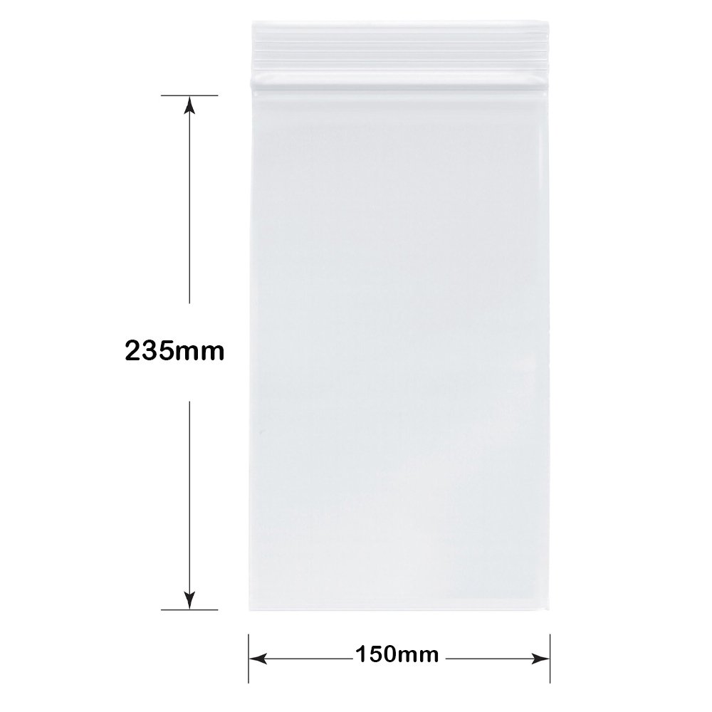 Resealable Bags - LDPE - 150mm x 235mm Clear - TEM IMPORTS™