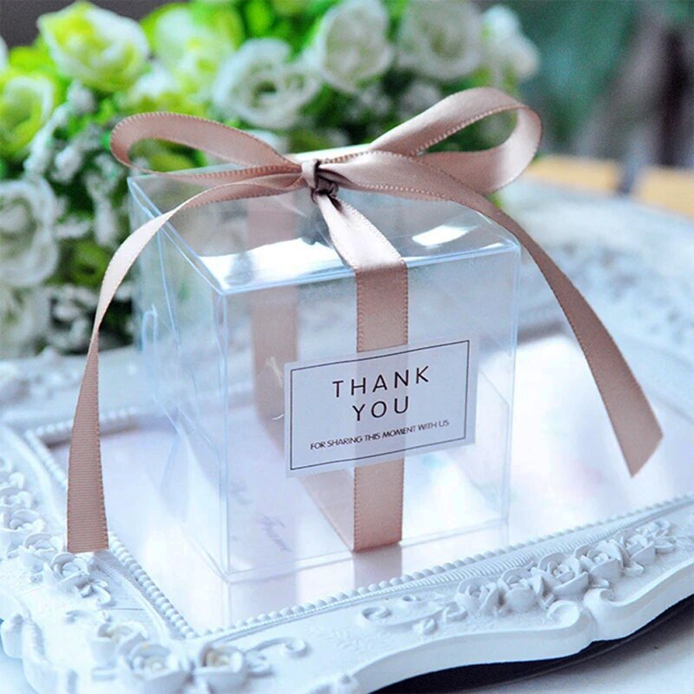 Transparent PVC Cube Box - 50x50mm - TEM IMPORTS™