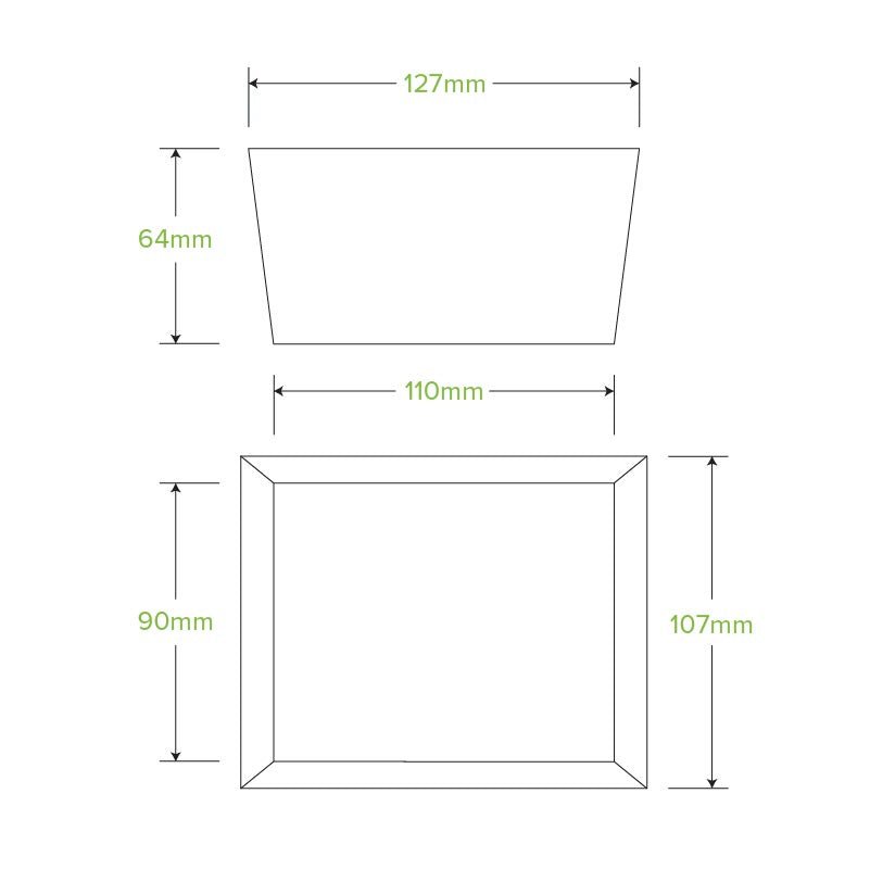 Small BioBoard Lunch Box - 200pcs/Ctn - TEM IMPORTS™