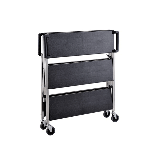Small Foldable Utility Service Trolley Black - TEM IMPORTS™
