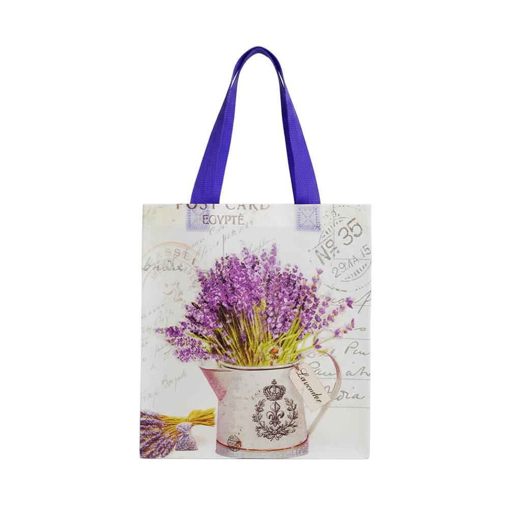 Small PP Printed Lavender Pot Non-Woven Bag - Pack of 10