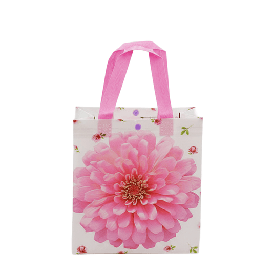 Small PP Printed Pink Daisy Non - Woven Bag - Pack of 10 - TEM IMPORTS™