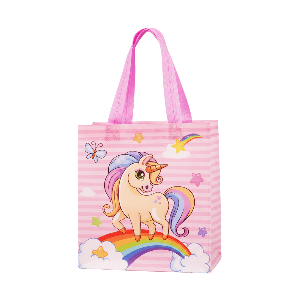 Small PP Printed Unicorn & Butterfly Non-Woven Bag - Pack of 10