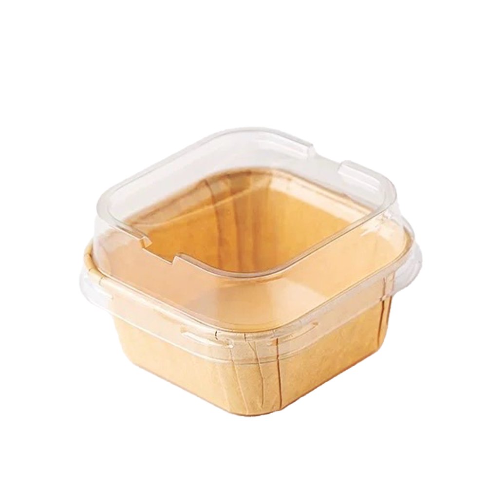 Square Clear PET Lid To Suit Paper Liner Cases - TEM IMPORTS™