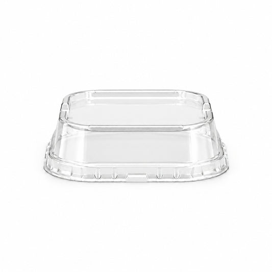 Square Clear PET Lid To Suit Paper Liner Cases