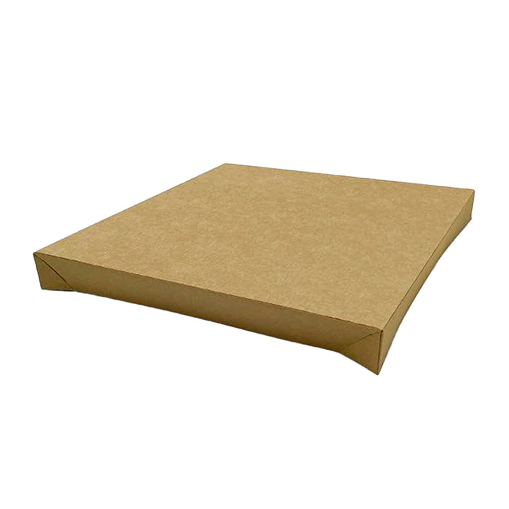No Window Lid To Suit Large Square Kraft Catering Tray - 100/CTN