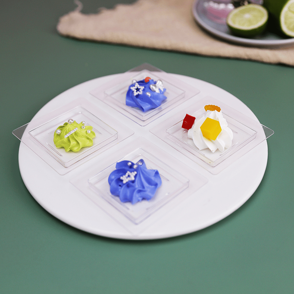 Square Mini Dish Dessert, Appetizer Plates - TEM IMPORTS™