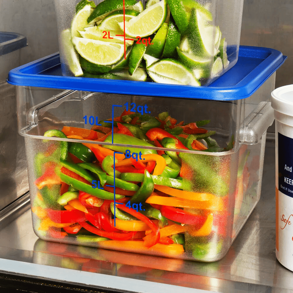 Square Polycarbonate Storage Food Containers 17.2lt/18qt - TEM IMPORTS™