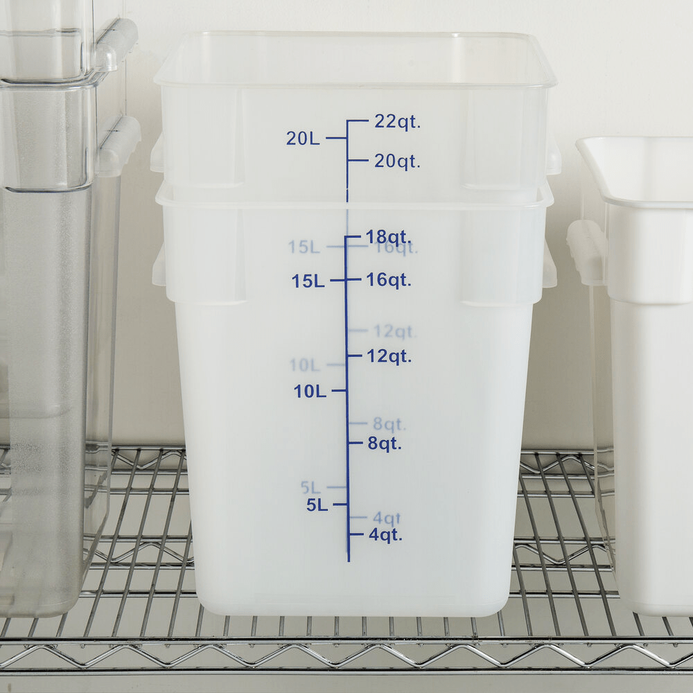 Square PP Storage Food Containers Translucent 20.0lt/22qt - TEM IMPORTS™