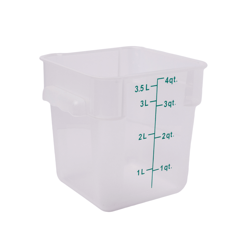 Square PP Storage Food Containers Translucent 3.8lt/4qt - TEM IMPORTS™