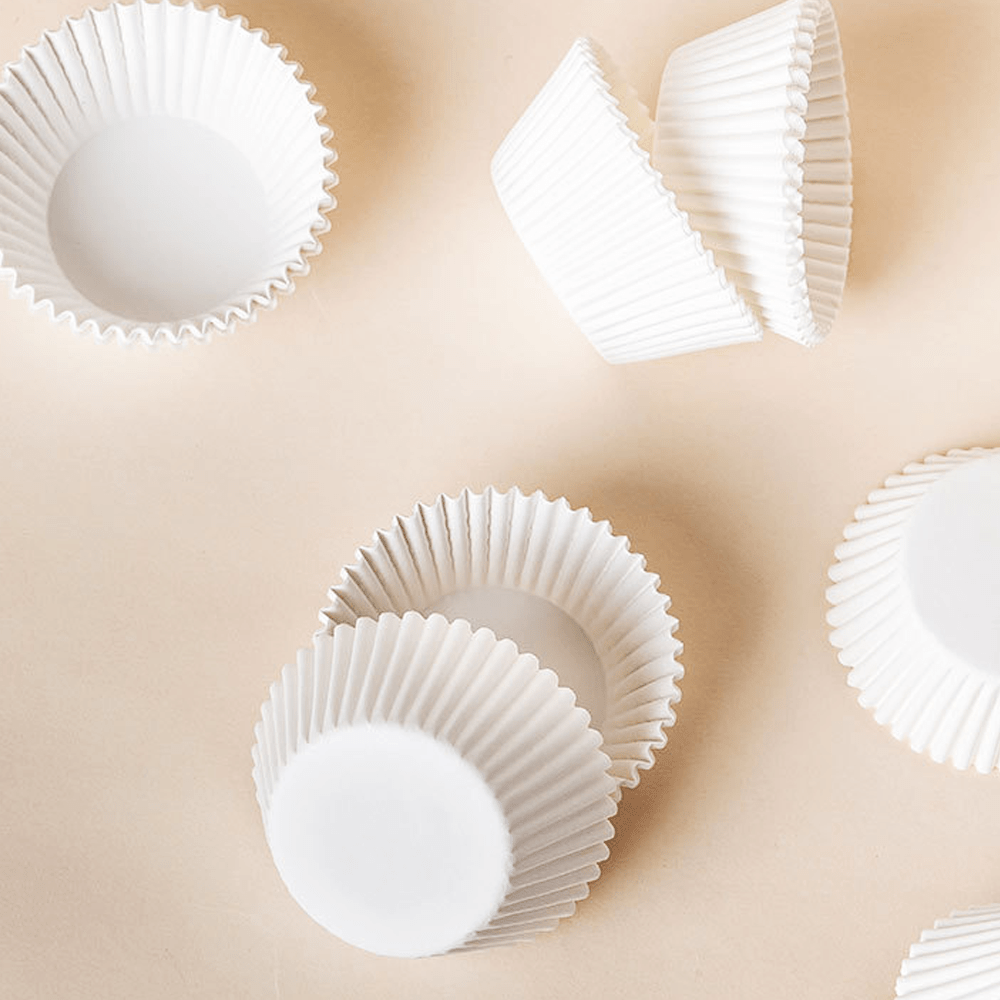Standard White Cupcake Muffin Baking Liners - B35*H25mm - TEM IMPORTS™
