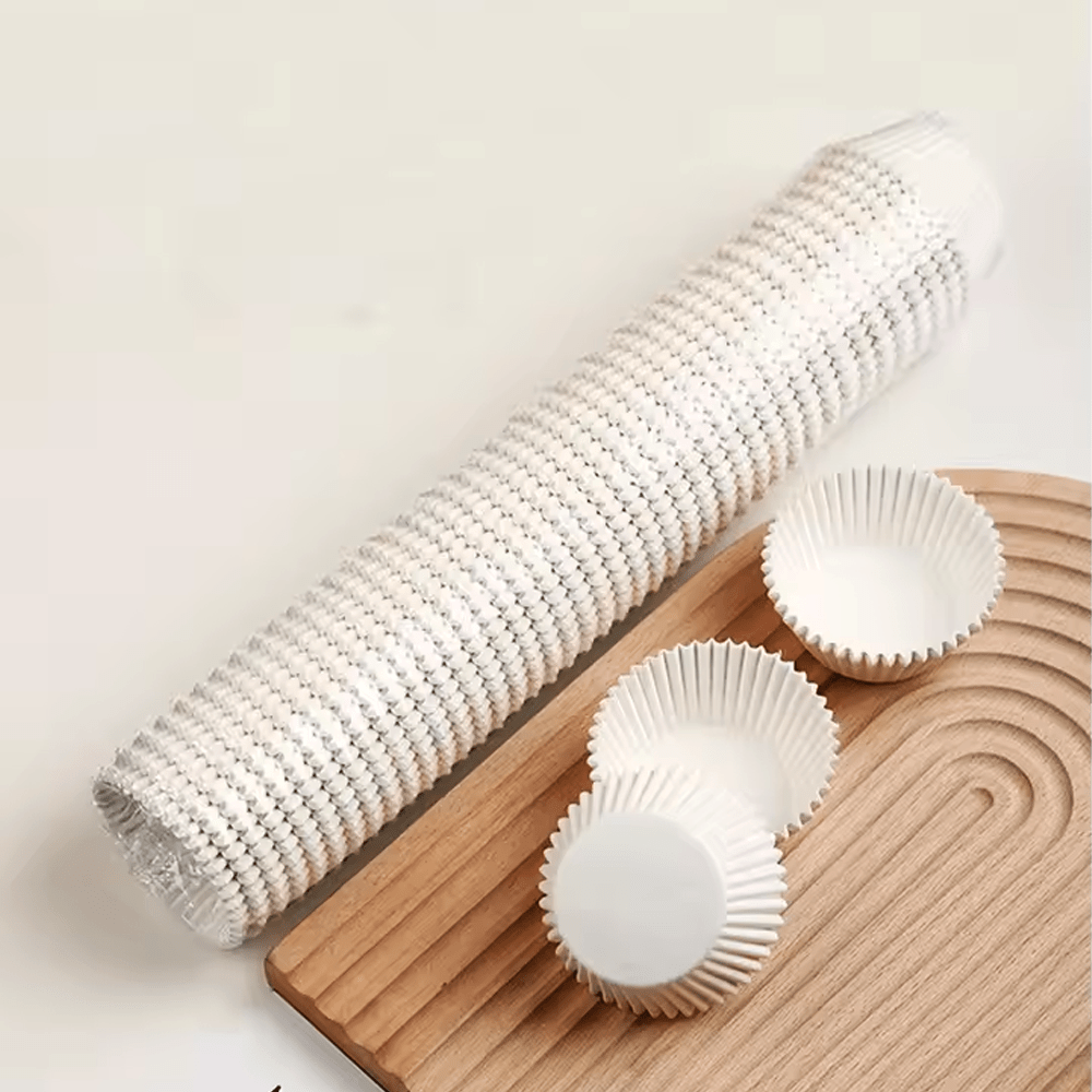 Standard White Cupcake Muffin Baking Liners - B35*H25mm - TEM IMPORTS™