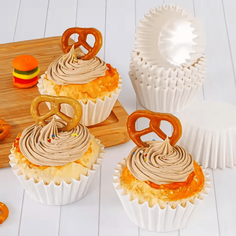 Standard White Cupcake Muffin Baking Liners - B55*H35mm - TEM IMPORTS™