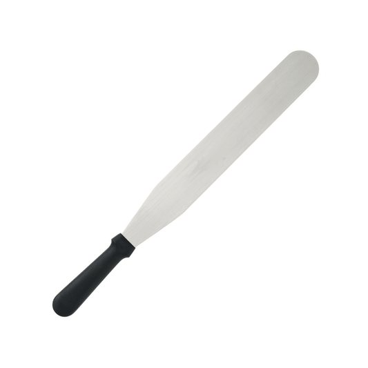 Straight Spatula Black Stainless Steel - 300mm - TEM IMPORTS™